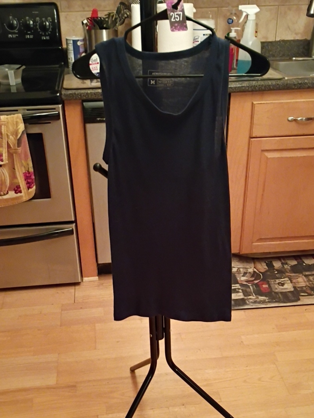 Aeropostale Navy Sleeveless Scoop Tank